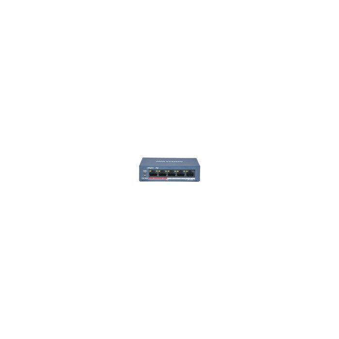 Conmutador PoE+ Hikvision DS-3E0105P-E/M(B) 5 Puertos 10/100 para Red Eficiente y Confiable
