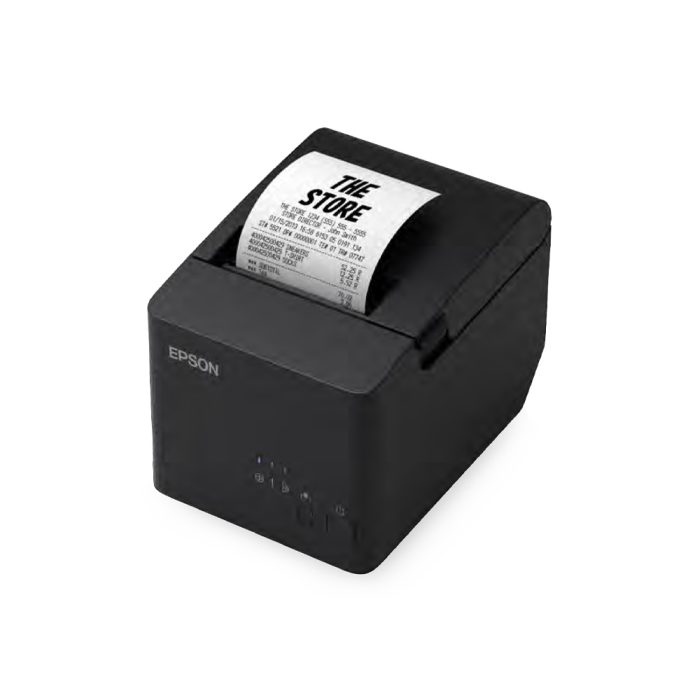 Impresora térmica Epson TM-T20III, recibos rápidos y fiable, conexión Ethernet RJ-45, compacta y eficiente