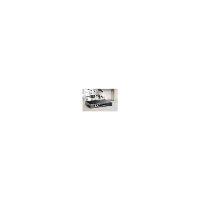 Conmutador TP-Link TL-SF1006P, 6 puertos 10/100 PoE+, sobremesa y pared, ideal para redes eficientes