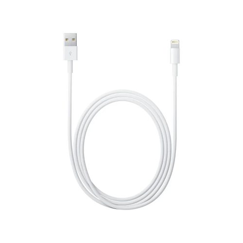 Cable Lightning USB de 1m para iPhone, iPad y MacBook - Compatible con adaptadores y enchufes - Blanco