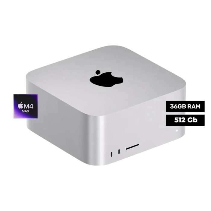 Computadora de escritorio Apple Mac Studio con chip M4 Max, 36GB RAM, 512GB SSD y conectividad Wi-Fi 6