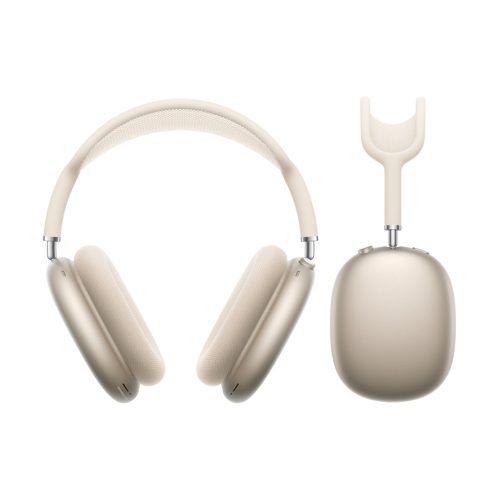 Auriculares Apple AirPods Max estéreo inalámbricos en color Starlight, con conexión Bluetooth y control Siri