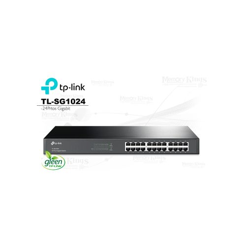Switch TP-LINK TL-SG1024 Gigabit de 24 puertos, Rackeable, alto rendimiento y fácil instalación