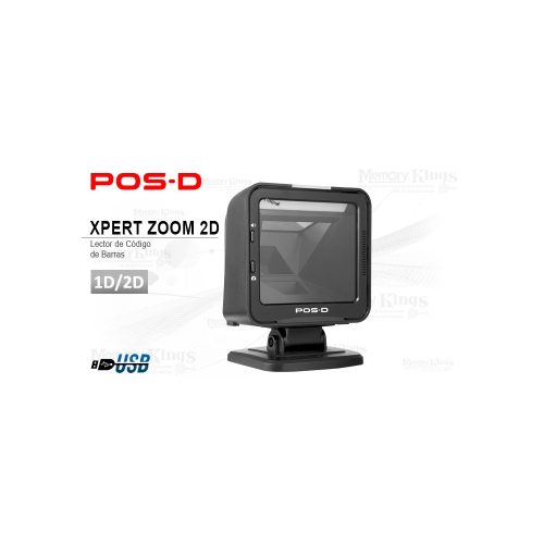 Lector de Códigos XPERT ZOOM 2D/1D, omnidireccional USB, alta precisión IP52, ideal para negocios
