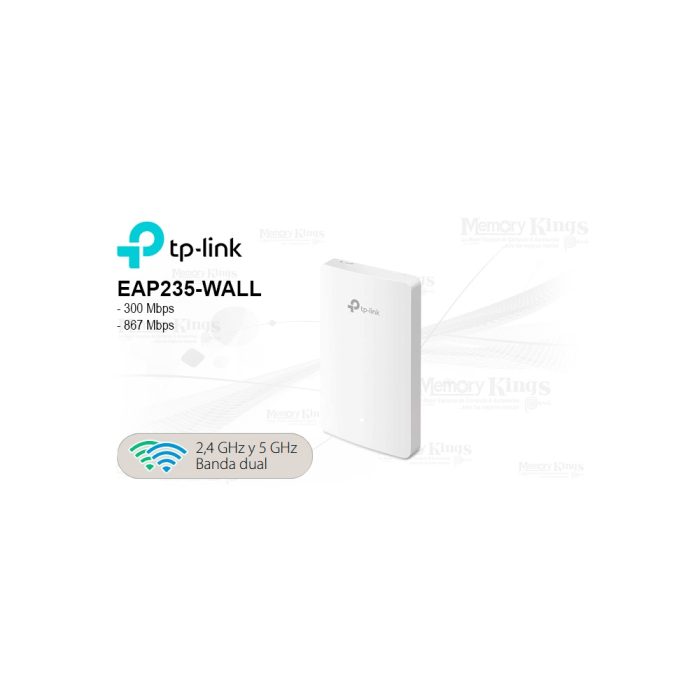 Access Point TP-Link EAP235-Wall AC1200 Dual Band - Conectividad Rápida y Estable para Oficinas
