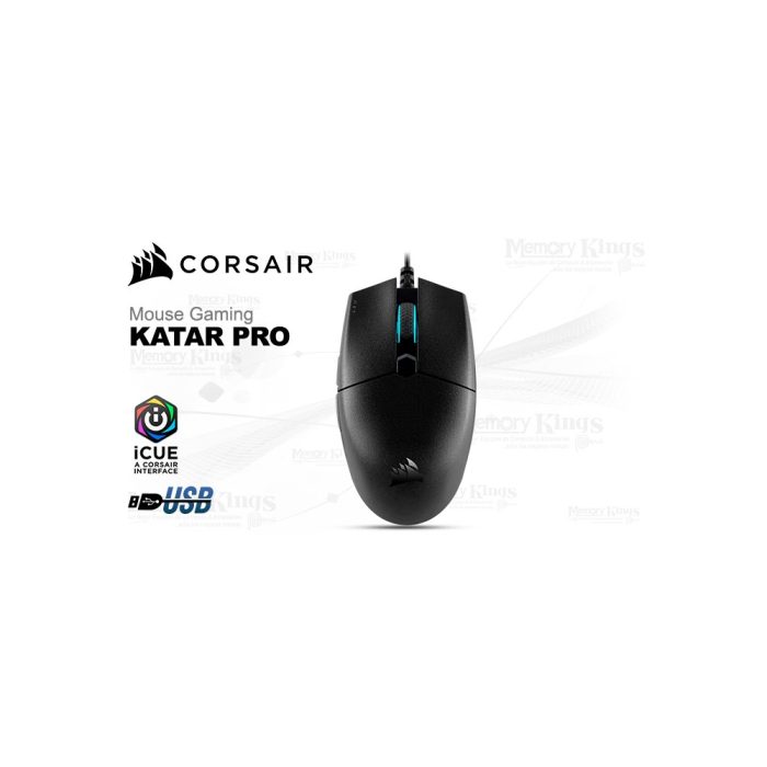 Mouse Gaming Corsair Katar Pro – Ultraligero, 12.4K DPI, alto rendimiento para jugadores