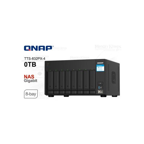 QNAP TS-832PX-4G NAS de 8 bahías, 10GbE SFP+ y expansión PCIe para SSD M.2 - Almacenamiento de alto rendimiento