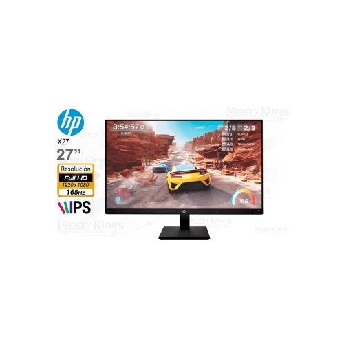 Monitor HP Gaming X27 de 27" FHD, 165Hz y 1ms – Experiencia de juego inmersiva y rápida