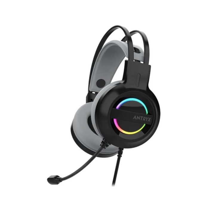 Auriculares gaming Antryx Iris-K 7.1 surround, color gris, sonido envolvente y comodidad superior