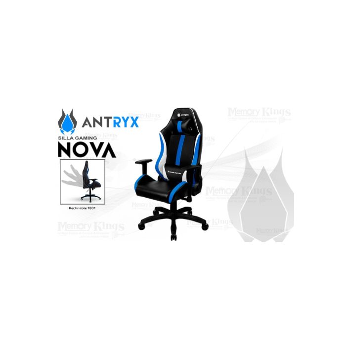 Silla gaming Antryx Nova azul ergonómica y cómoda para largas sesiones de juego