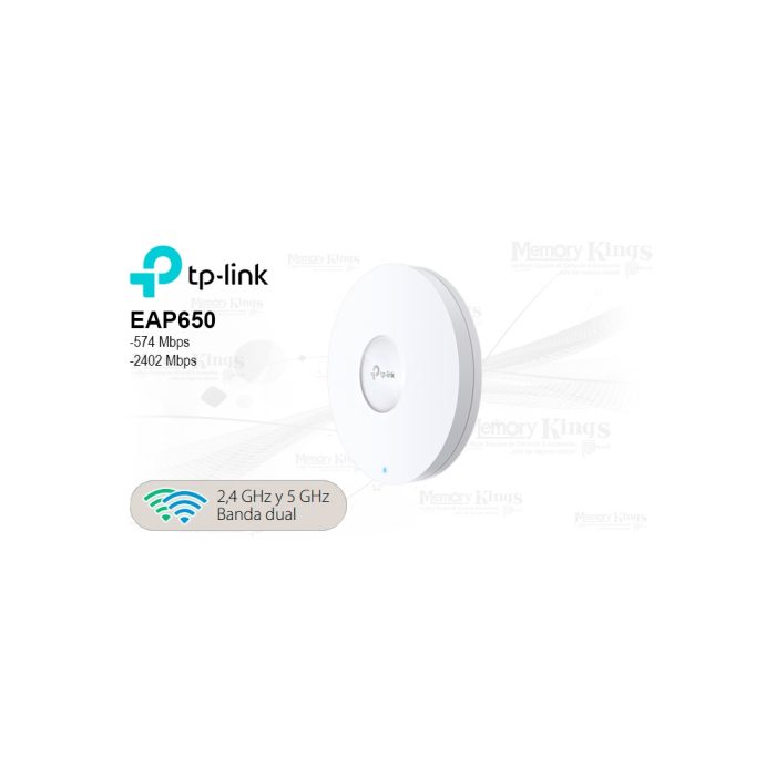 Access Point TP-Link EAP650 AX3000 WiFi 6 de 2 bandas para instalación en techo, alto rendimiento