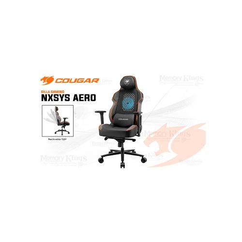 Silla gaming Cougar NXSYS Aero ergonómica con soporte lumbar y estilo moderno para largas sesiones de juego