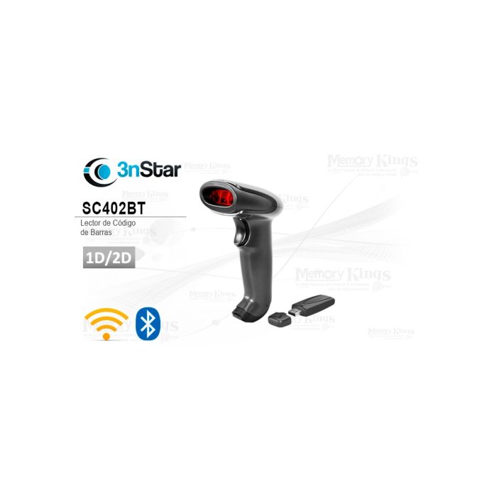 Lector de código de barras 3nSTAR SC402BT 2D/1D IP67 inalámbrico Bluetooth, resistente y eficiente