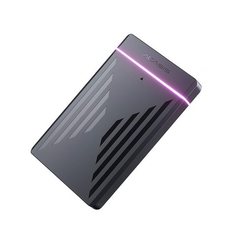 Caja externa USB-C para HDD/SSD de 2.5" ACASIS, compatible con PC y Mac, plástico ligero y duradero