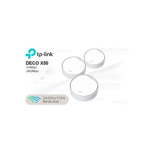 Router TP-Link Mesh Deco X50-POE AX3000 - Sistema WiFi de alto rendimiento para hogares grandes (3 unidades)