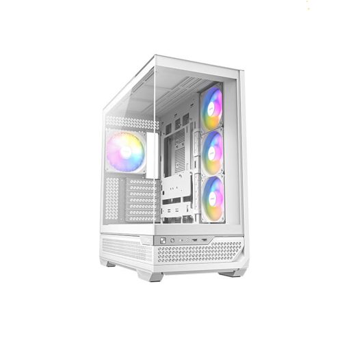 Caja Mid Tower Antec Constellation C7 ARGB blanca con iluminación LED y diseño elegante