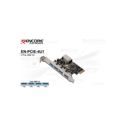 Tarjeta PCI USB 3.0 Encore EN-PCIE-4U1 - Expande tu PC con 4 puertos de alta velocidad