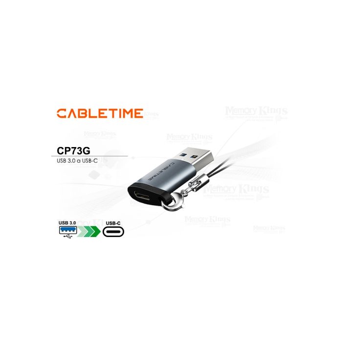 Adaptador USB-A a USB-C CABLETIME CP73G - Conexión rápida 5Gbps, ideal para tus dispositivos modernos
