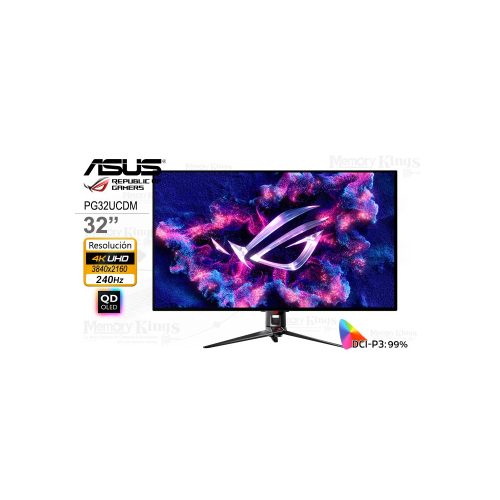 Monitor Gaming ASUS ROG PG32UCDM 32" 4K UHD 3840x2160 con DisplayPort, HDMI y USB-C