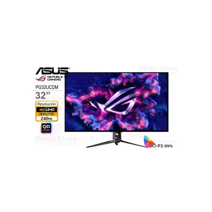 Monitor Gaming ASUS ROG PG32UCDM 32" 4K UHD 3840x2160 con DisplayPort, HDMI y USB-C