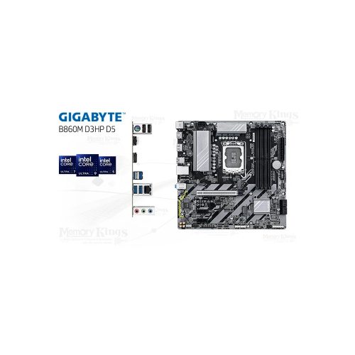 Placa base Gigabyte B860M D3HP D5 mATX - Rendimiento optimizado y conexión estable para tu PC