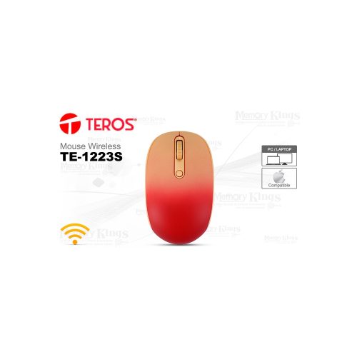 Mouse óptico inalámbrico TEROS TE-1223S con receptor USB, 800-1600 DPI y 4 botones - Comodidad y precisión