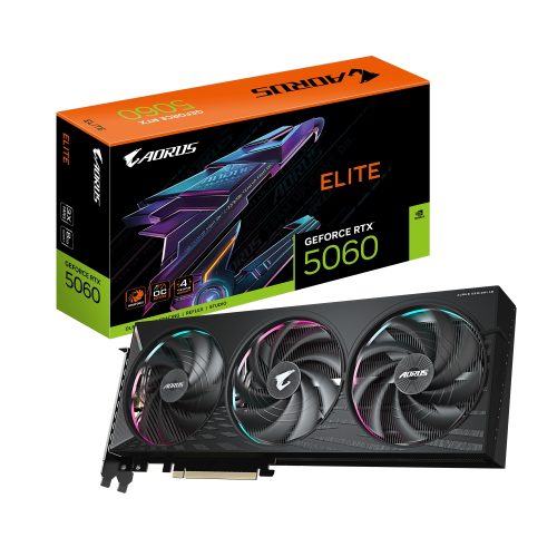 Tarjeta gráfica Gigabyte Aorus GeForce RTX 5060, 8GB GDDR7, 2617MHz, alto rendimiento para gaming