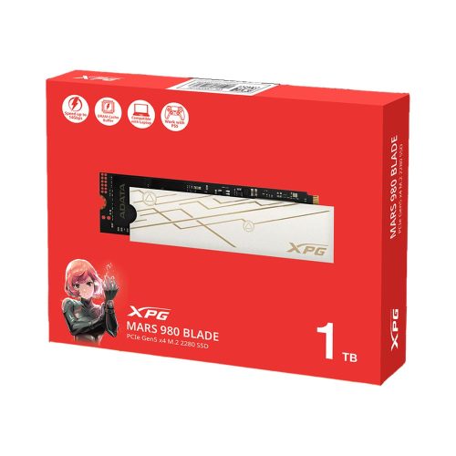 Adata MARS 980 Blade 1TB SSD M.2 PCIe Gen5 - Velocidad Ultra Rápida 14,000 MB/s, Ideal para Gaming