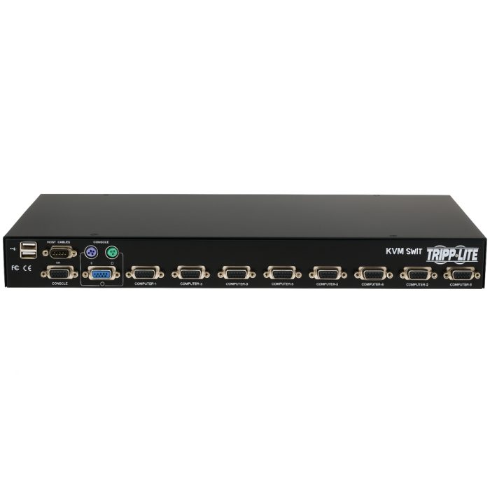 KVM Switch Eaton de 8 Puertos - Controla 8 PCs con un Teclado, Monitor y Ratón desde un Solo Lugar.