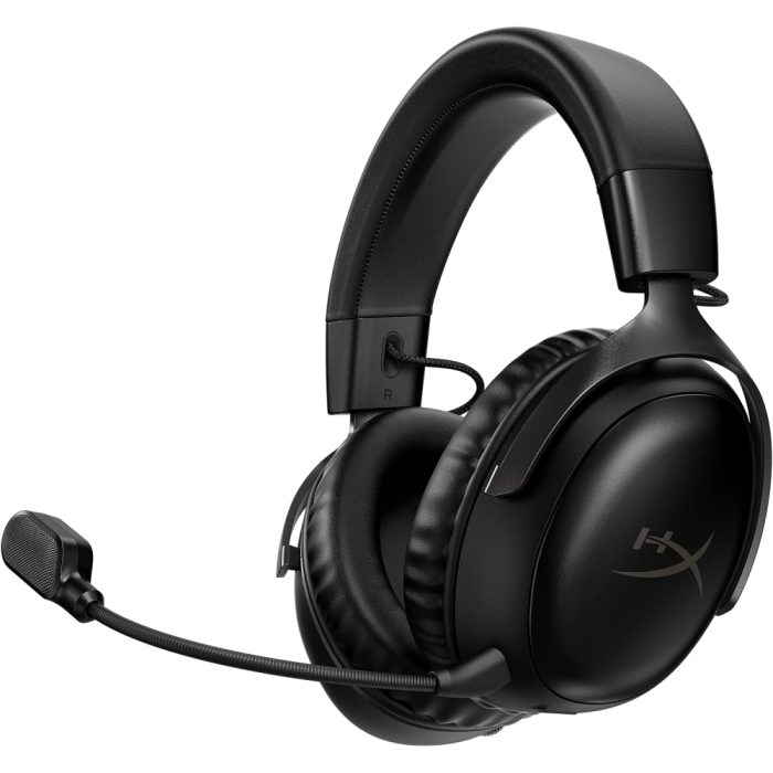 Auriculares HyperX Cloud III Gaming, tamaño completo, cableados, USB y conector de 3,5 mm, color negro