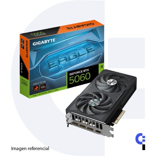 Gigabyte GeForce RTX 5060 Eagle OC 8GB GDDR7 - Tarjeta Gráfica 2550MHz para Gaming de Alto Rendimiento