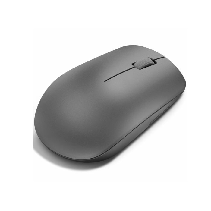 Mouse inalámbrico Lenovo 530 ambidextro, sensor óptico 1200 DPI, color grafito, ideal para gamers y profesionales.