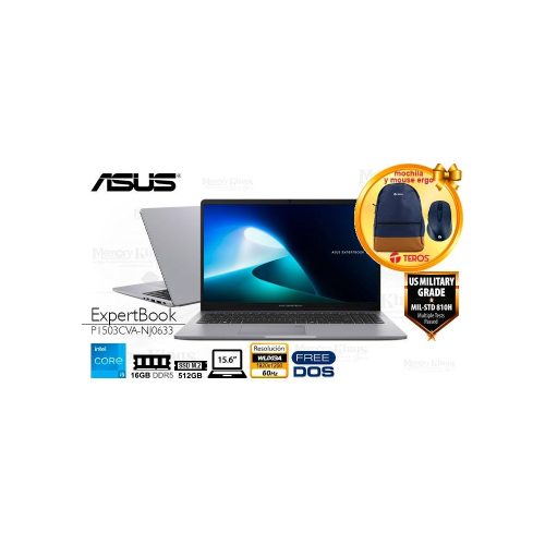 Laptop ASUS ExpertBook P1 - Intel Core i5, 16GB RAM, 512GB SSD, 16" pantalla, Gráficos Intel UHD