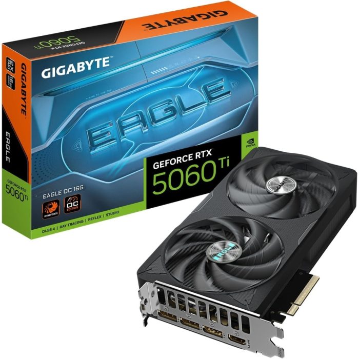 Tarjeta gráfica Gigabyte GeForce RTX 5060 Ti Eagle OC 16GB - Rendimiento superior en juegos