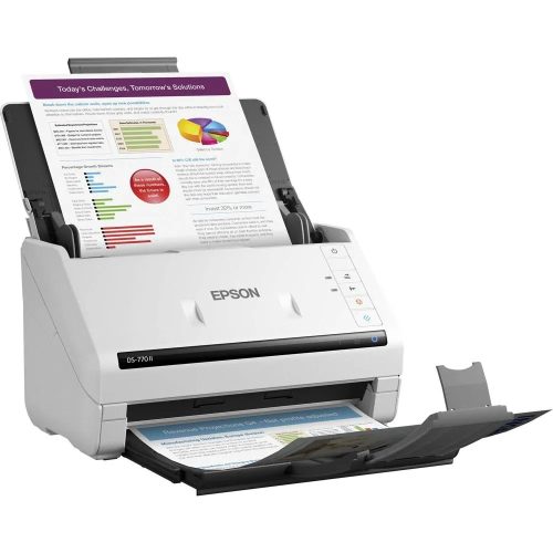 Escáner Epson DS-770II ADF, 600 dpi, USB, Alta Velocidad, Ideal para Oficinas y Documentos