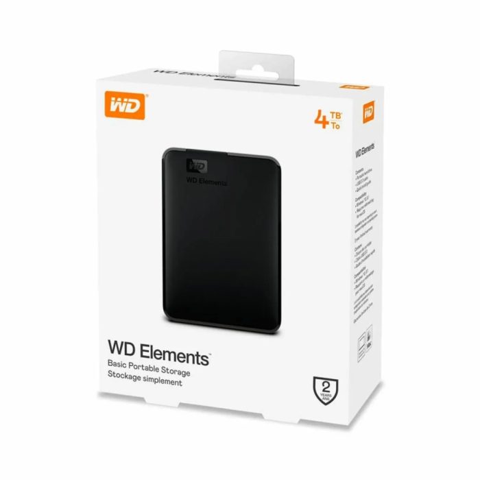 Disco duro externo WD Elements de 4 TB - Alta velocidad USB 3.0 - Ideal para almacenamiento en escritorio