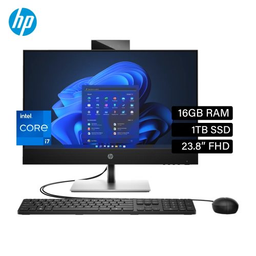 Todo en uno HP 23.8" con i7, 16GB RAM, 1TB SSD y Windows 11 Pro - Potencia y elegancia en tu hogar