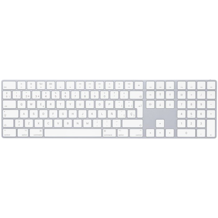 Teclado Apple Magic Keyboard con teclado numérico - diseño ergonómico, conexión Bluetooth, blanco
