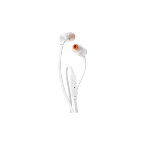 Auriculares JBL T110 In-ear Blancos - Sonido Premium y Conexión por Cable para Música Clara