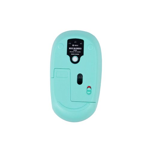 Mouse inalámbrico TEROS TE-1239S, 2.4GHz, 4 botones, color púrpura - Confort y precisión en cada clic