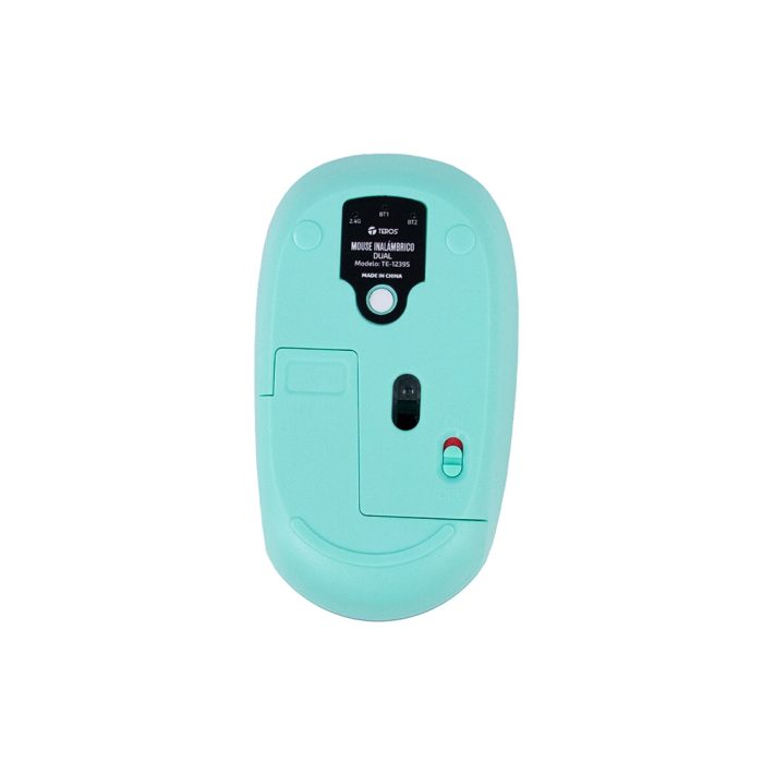 Mouse inalámbrico TEROS TE-1239S, 2.4GHz, 4 botones, color púrpura - Confort y precisión en cada clic