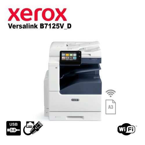 Impresora multifuncional Xerox Versalink B7125VD A3 - Monocromo, 25 PPM, 220V, alta velocidad