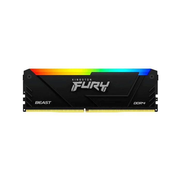 Memoria RAM DDR4 8GB 3200MHz CL16 Fury Beast RGB Negra - Alto rendimiento para gaming