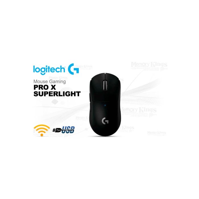 Mouse Gaming Logitech G Pro X Superlight HERO 25K Wireless Negro | Ultra Ligero y Precisión Avanzada