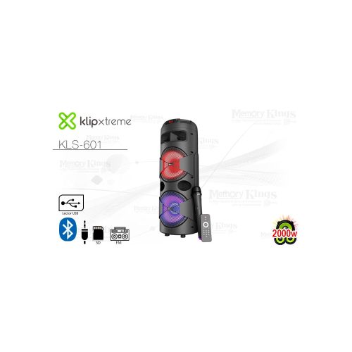 Parlante Bluetooth Klip Xtreme KLS-601 MagBlaster 2000W con Micrófono, Radio FM y USB/SD