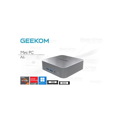 PC Mini GEEKOM A6 Ryzen 7 6800H - 32GB RAM, 1TB SSD, Gráficos AMD Radeon, Windows 11 Pro