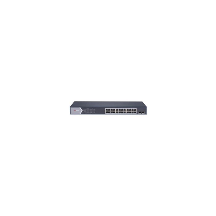 Switch HIKVISION Administrable 24 Puertos PoE 1000M + 2 SFP 1G - Ideal para Proyectos de Red