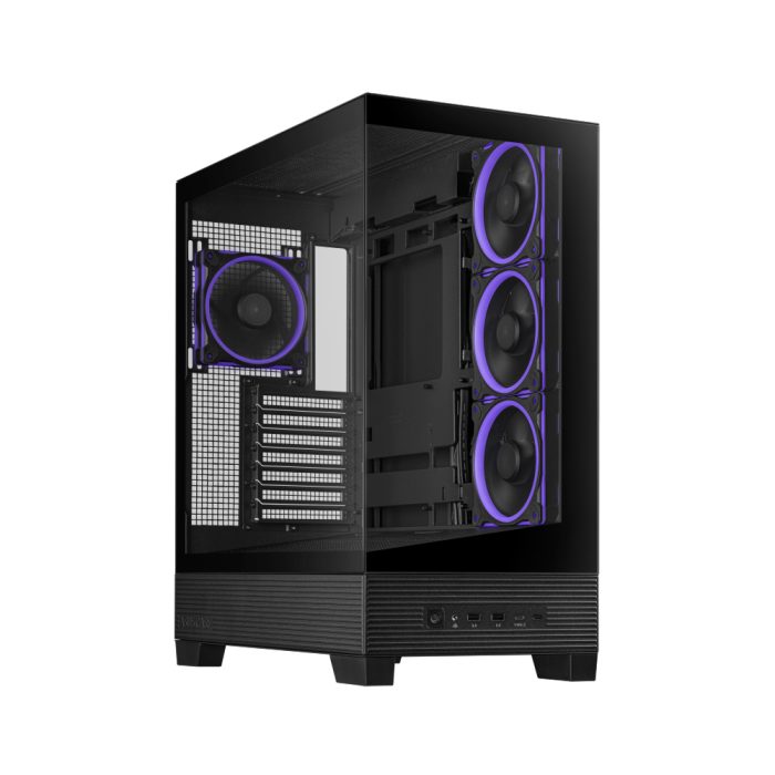 CASE Mid Tower ASUS A31 Plus ARGB Negro - Diseño Elegantemente Iluminado para PC Gaming y Estación de Trabajo