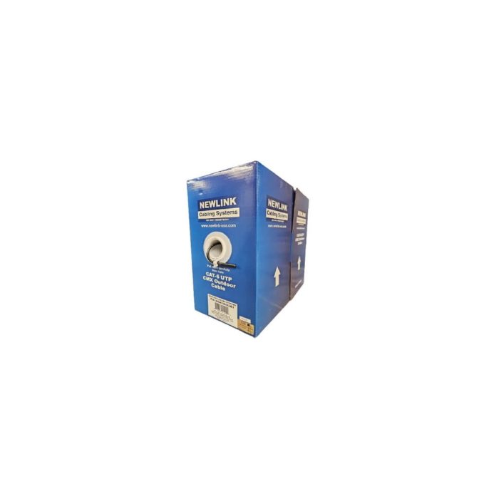 Cable UTP Cat6 Exterior Newlink 305m 4 PARES 23AWG Negro - Alta Velocidad y Resistente al Clima