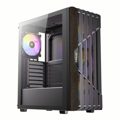 Antec AX63 Wood ARGB - Case para PC Minimalista con Crystal Glass y Diseño Moderno - RGB